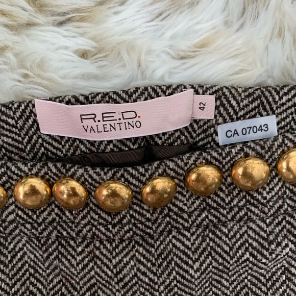 RED VALENTINO, NEW! Tweed Mini Skirt - Picture 2 of 7